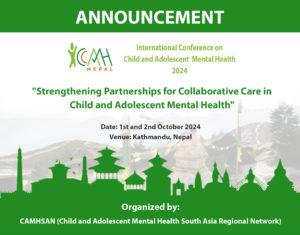 International Conference on Child and Adolescent Mental Health 2024