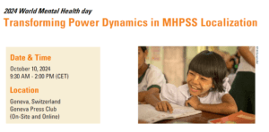 Tdh Panel Discussion Event :Transforming Power Dynamics in MHPSS Localization